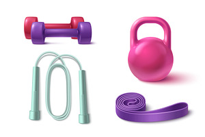 3d gym equipment collection, a Sport Illustration by art PVP - market