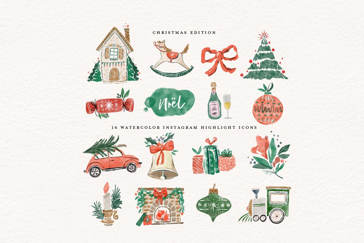 64 Watercolor Instagram Highlight, an Illustration by beatriceviyiwi (Photo 3 of 5)