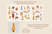 Gingerbread Christmas Stickers, an Object Illustration by Decor Lines (Thumbnail 2 of 6)