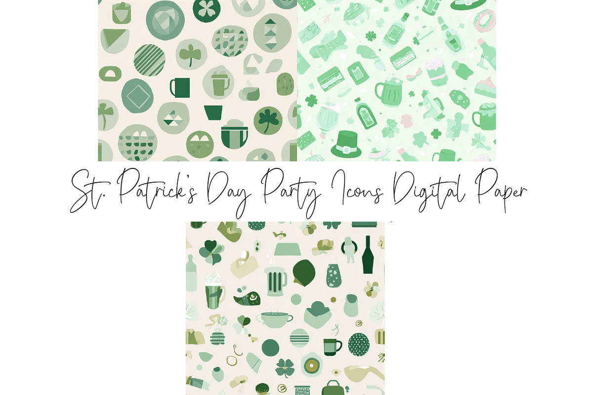 St. Patrick’s Day Party Icons Patter, a Texture Illustration by DreamPrint404 (Photo 4 of 8)