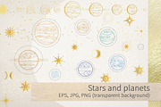Space. Set of design elements, a Decorative Illustration by Nadia Murash (Thumbnail 5 of 5)