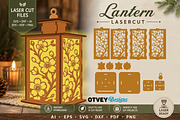 Floral Lantern SVG Bundle Laser Cut, a Decorative Illustration by OTVEY DESIGN (Thumbnail 7 of 14)