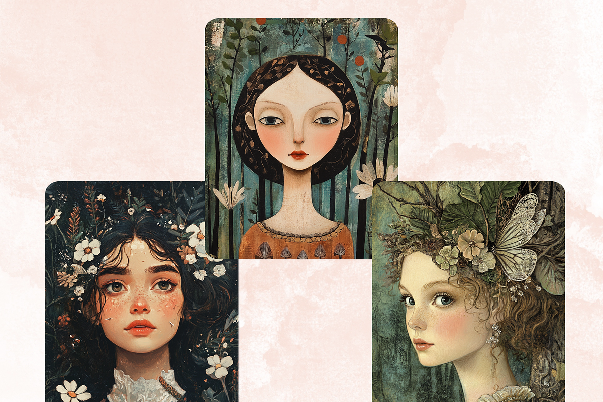Whimsy Forest Dreams Collage Paper, a Background Graphic by GiraffeCreative (Photo 7 of 9)
