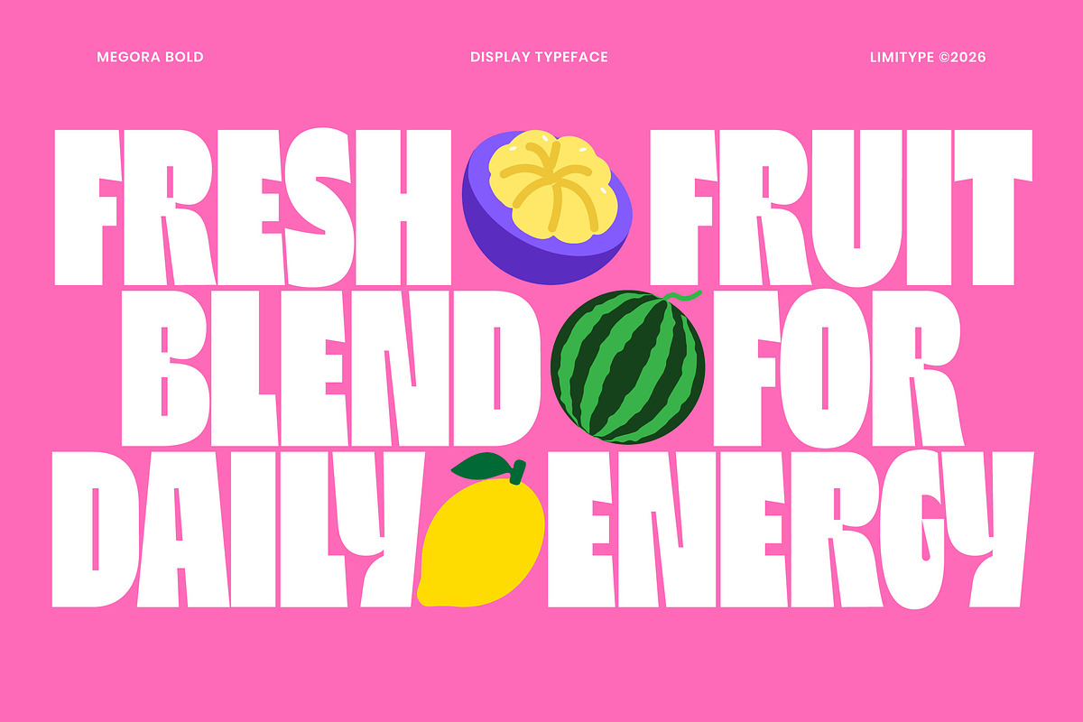 Megora - Bold Inktrap Font, a Sans Serif Font by limitype (Photo 7 of 12)