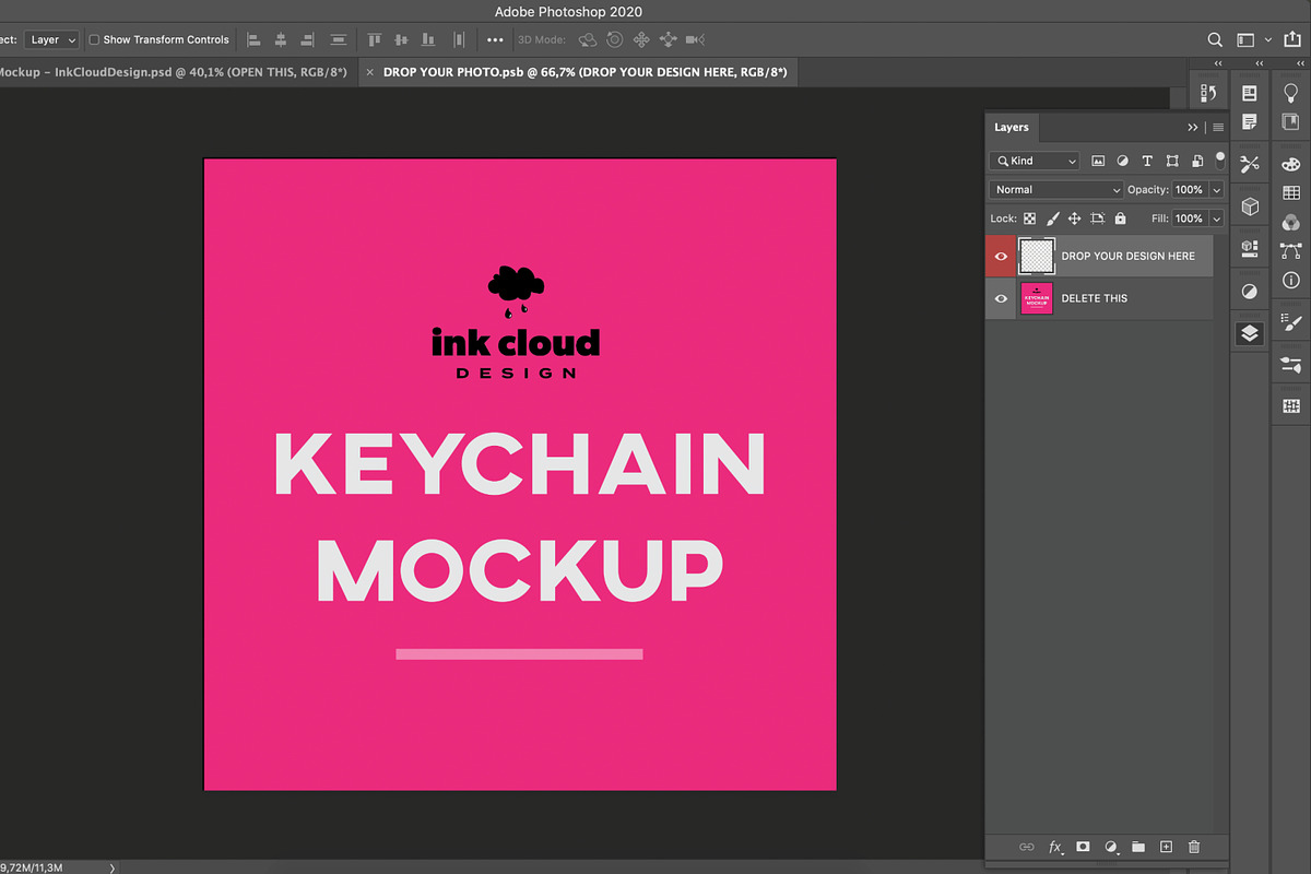 Round Keychain PSD Mockup Design, a Product Mockup by InkCloudDesign (Photo 3 of 3)