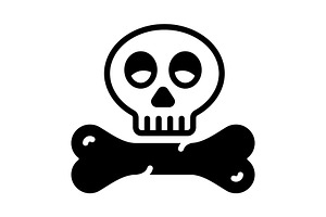 Bones halloween solid icon, a Solid Icon by Creative priyanka