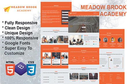 Educational Landing Page Templates, a HTML Template by MSR Tech