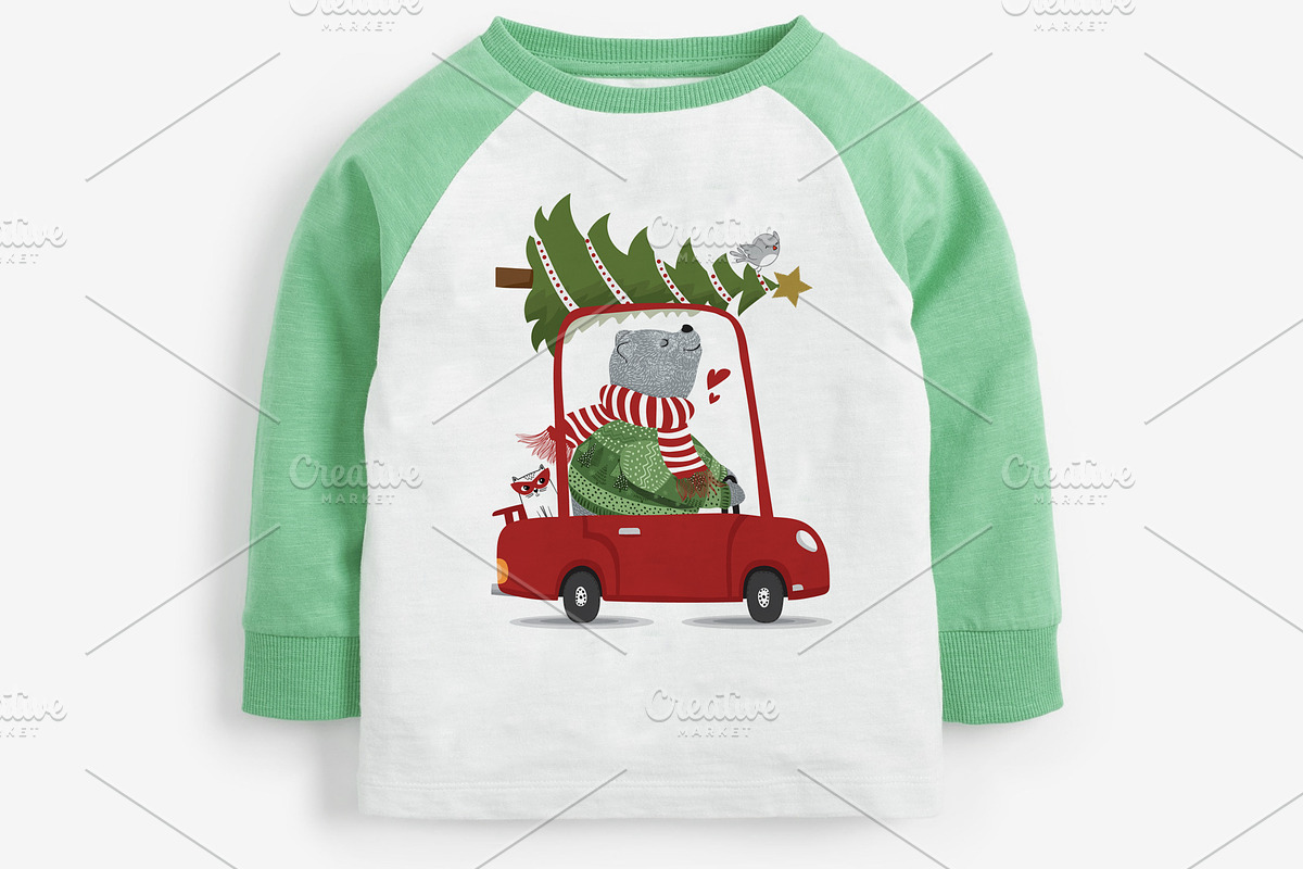 Cute bear and christmas theme, an Animal Illustration by StudioLondon (Photo 3 of 3)