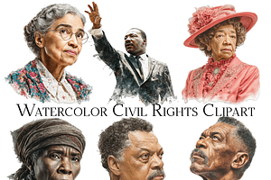 Watercolor Civil Rights Clipart