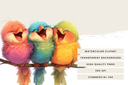 Colorful Birds On Branch Clipart, an Animal Illustration by Design Scotch (Thumbnail 6 of 7)