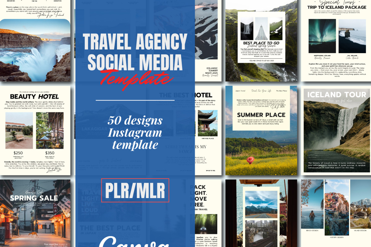 Travel Agent Instagram Templates Canva