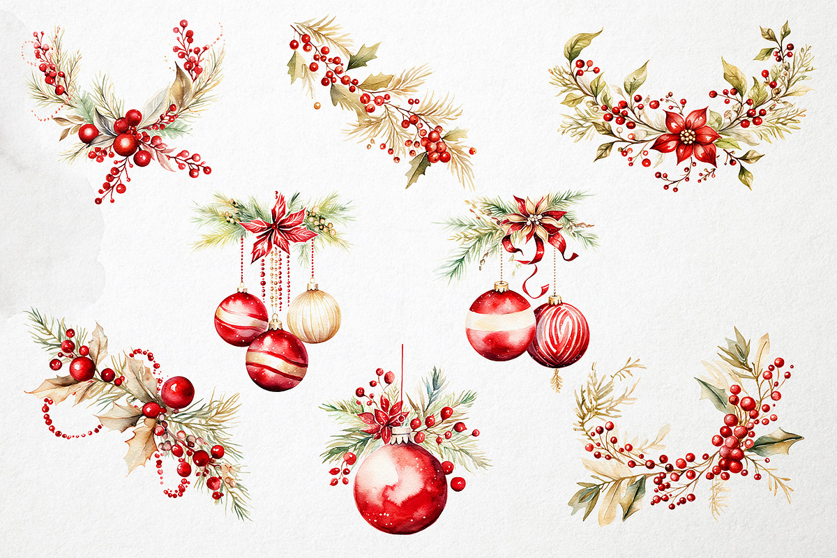 Christmas Garlands PNG Overlays, an Object Graphic by PixelJungle (Photo 4 of 4)