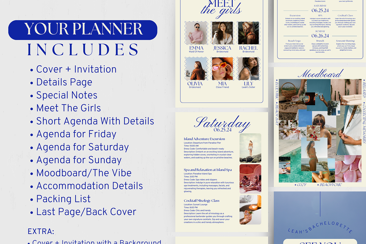 Bachelorette Itinerary Template, an Invitation Template by Story Native (Photo 8 of 10)