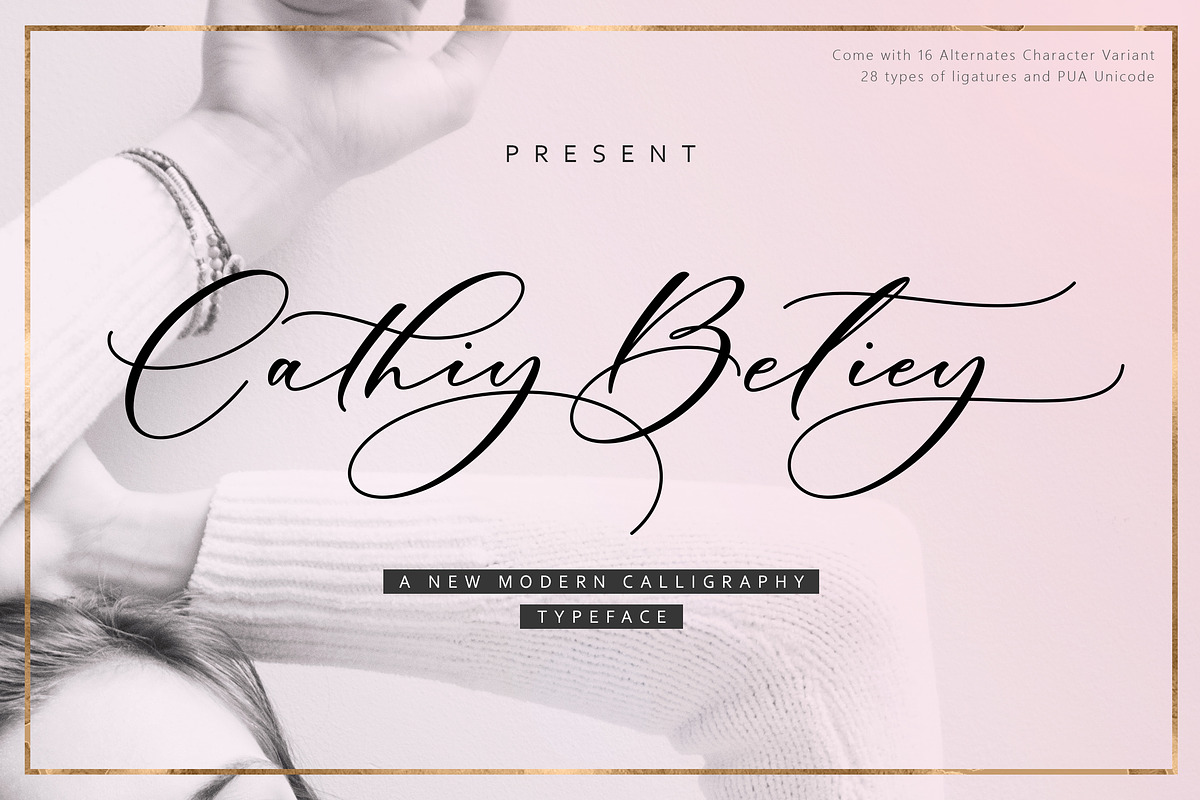 Cathiy Betiey, a Script Font by JamalCreativeStudio (Photo 1 of 8)