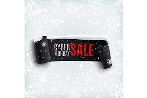 Cyber Monday Sale Ribbon.