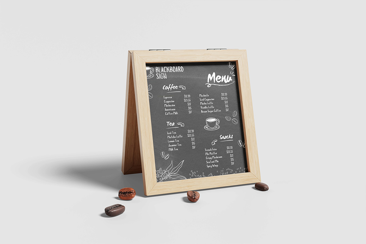 Blackboard Menu Sign Mockup, a Product Mockup by MrLetters (Photo 5 of 5)