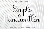 Simple Handwritten, a Handwritten Font by FreshTypeINK (Thumbnail 1 of 8)
