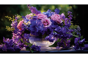 stunning purple invite ai generated, a Nature Photo by pikepicture