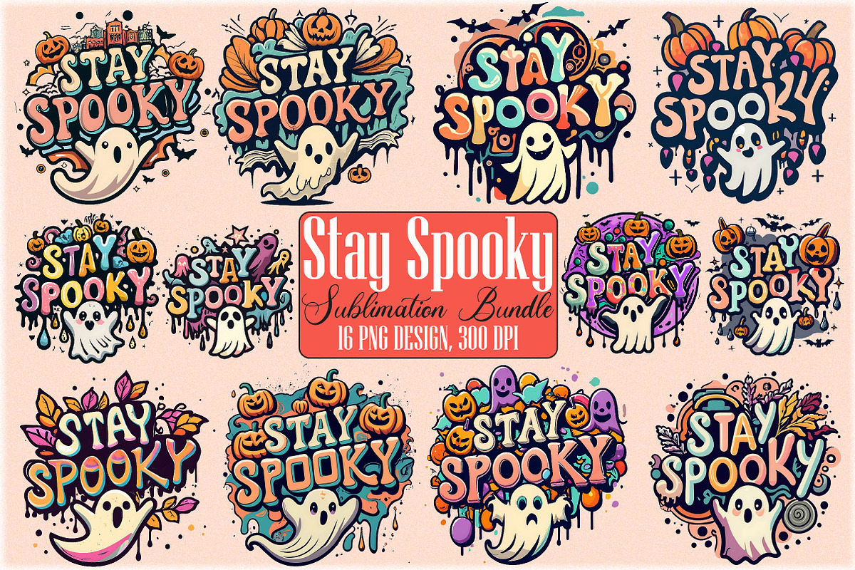 stay spooky sublimation bundle, a Seasonal Illustration by Craft Nest (Photo 1 of 5)