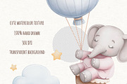 Baby Animals Sleeping Watercolor Png, an Animal Illustration by ekossa_art (Thumbnail 3 of 6)