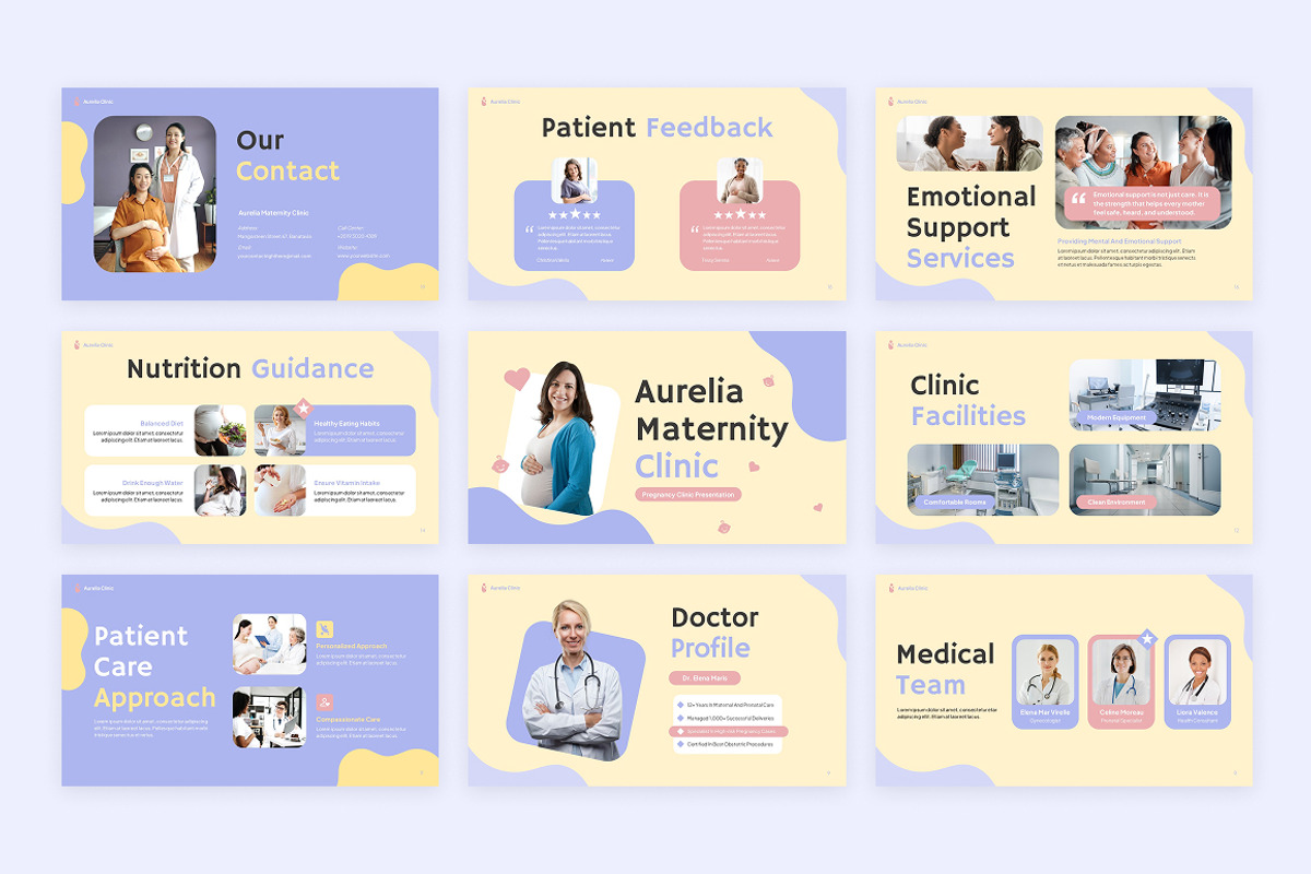 Maternity Clinic Google Slides, a Presentation Template by Loin Studio (Photo 3 of 4)