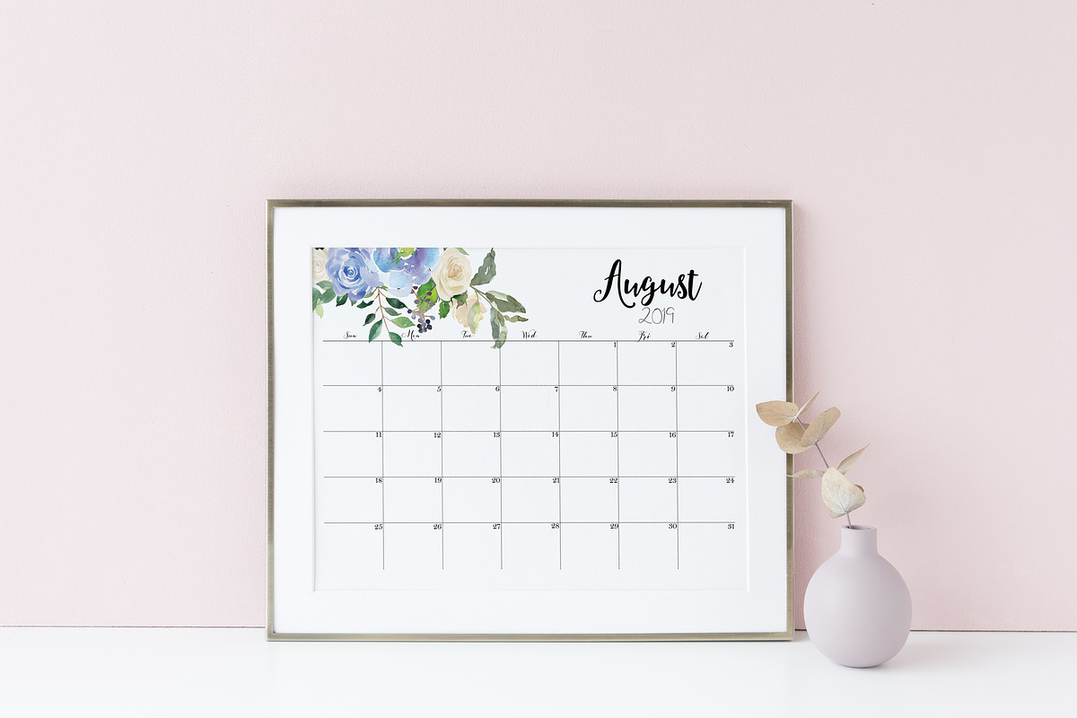 Large Calendar 2019 Printable PDF, a Stationery Template by EasyLifePlanners (Photo 3 of 11)