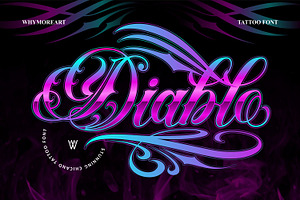 Diablo – Chicano Tattoo Script Font
