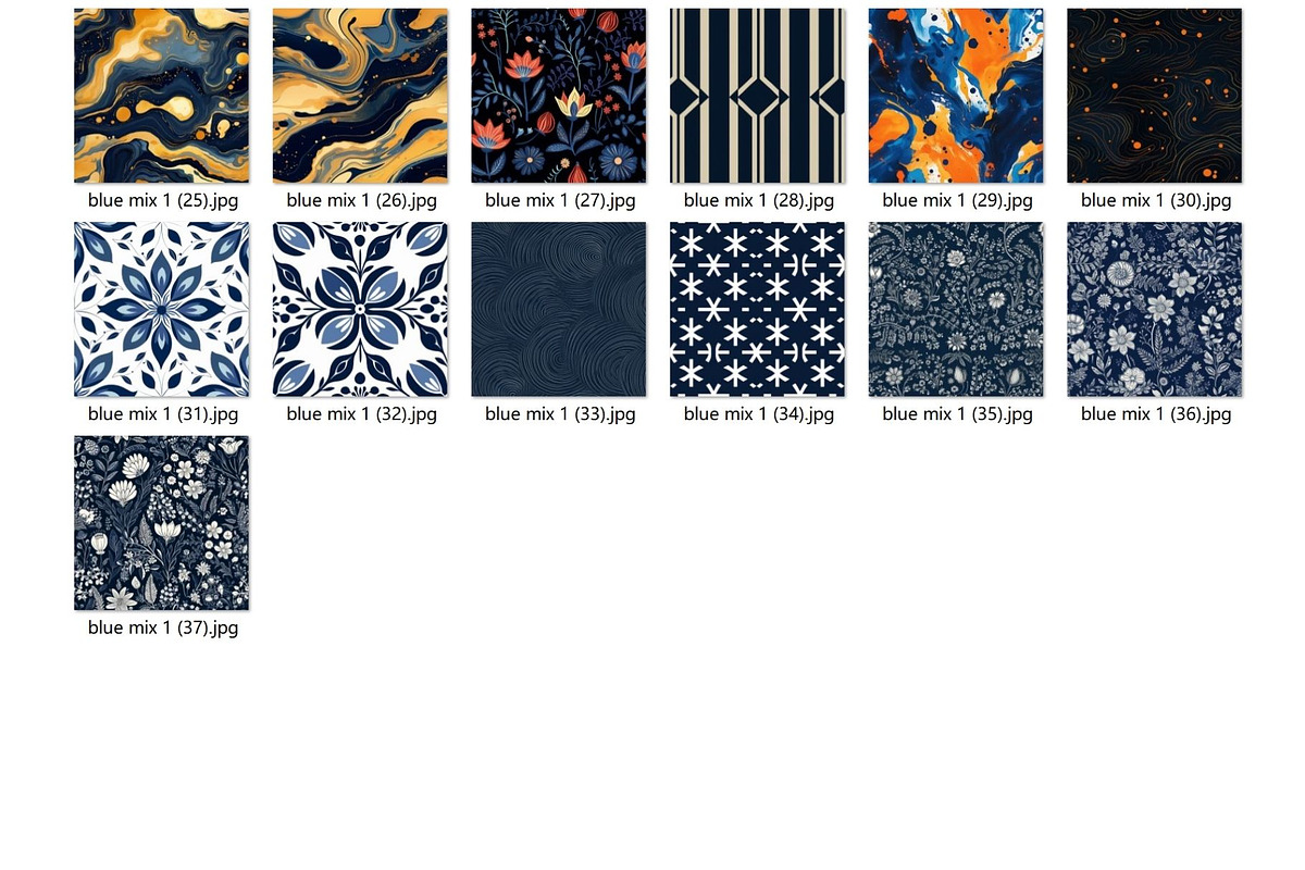 37 seamless blue modern pattern, a Pattern Graphic by ARTOZEN DIGITAL (Photo 15 of 15)