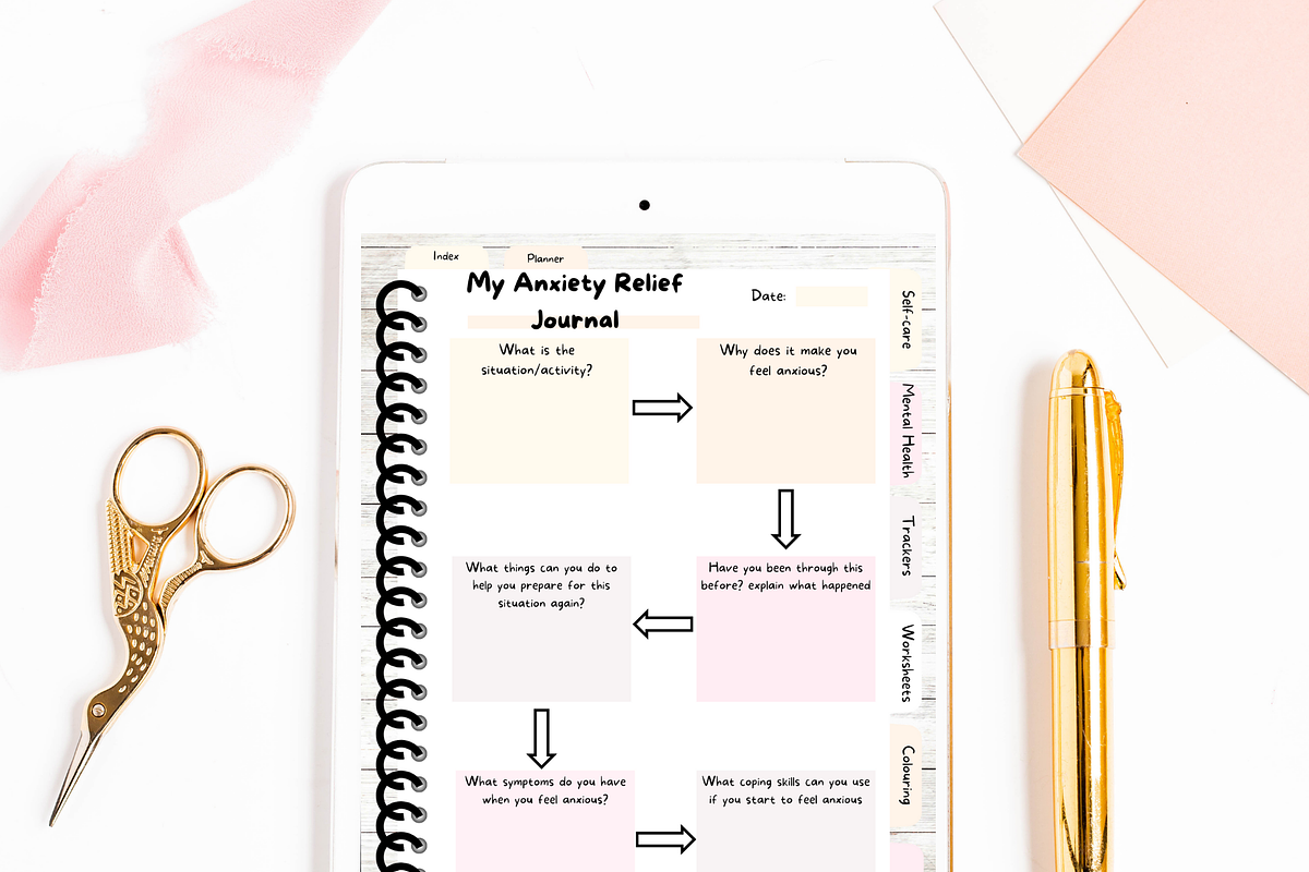 Canva Mental Health Planner, a Stationery Template by DigitalbossCreations (Photo 6 of 7)