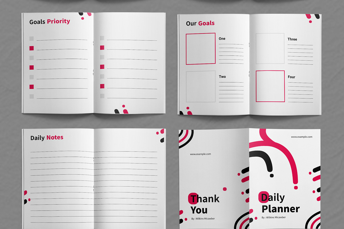 Daily Planner Template Layout, a Stationery Template by ContestDesign (Photo 4 of 4)