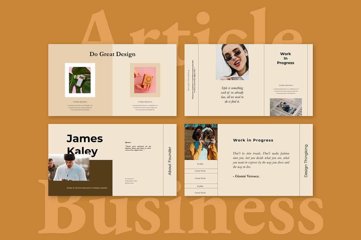 Article Powerpoint Template, a Presentation Template by Yo Slide
