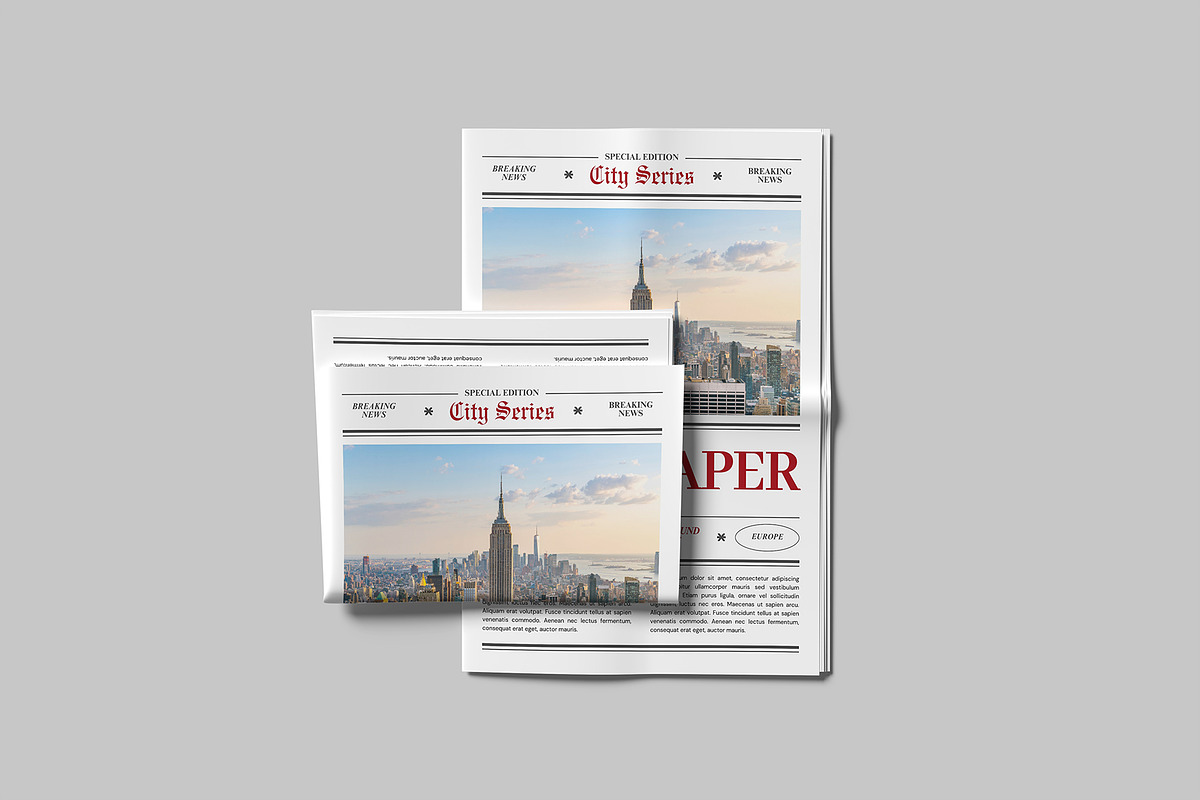 Newspaper Mockup, a Flyer Template by graphictime (Photo 9 of 12)