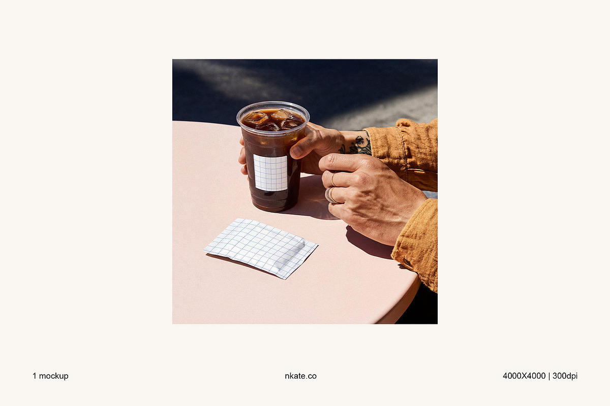 Iced Coffee Cup Mockup, a Cups & Container Mockup by nkate (Photo 5 of 6)
