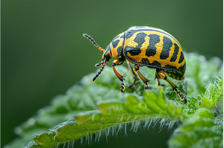 Macro shot of a spotted beetle on, an Animal Photo by Ylivdesign