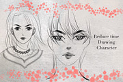 Manga portrait procreate brush, a Brush Add-On by Meisanmui (Thumbnail 3 of 5)