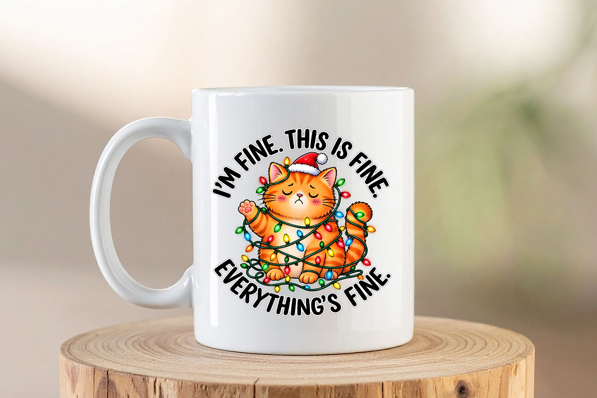 Funny Christmas Cat PNG Clipart, an Object Graphic by Zahyl Studio (Photo 6 of 7)