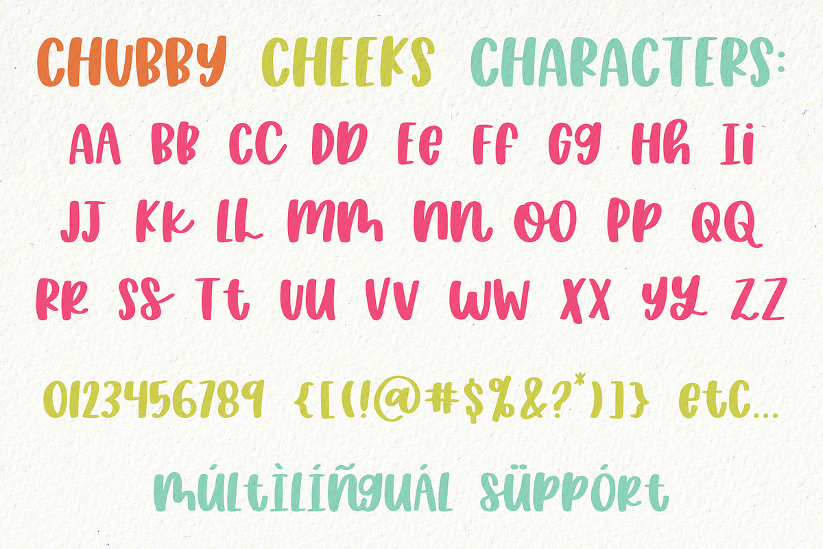 Chubby Cheeks, Sans Serif Font, a Sans Serif Font by Jordyn Alison Designs (Photo 12 of 12)