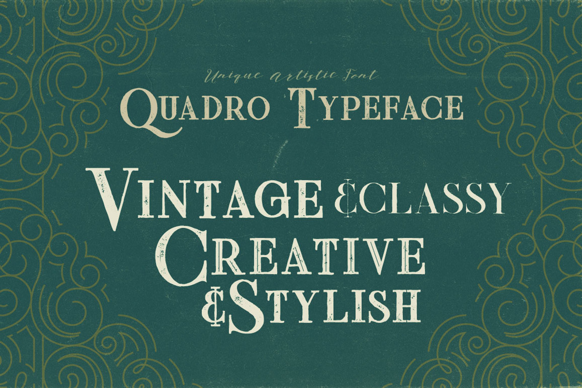 Quadro - Display Font preview 3