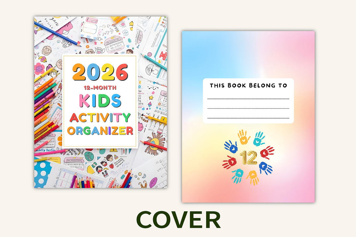 2026 12-Month Kids Activity Organize, a Stationery Template by Designmela01 (Photo 4 of 10)