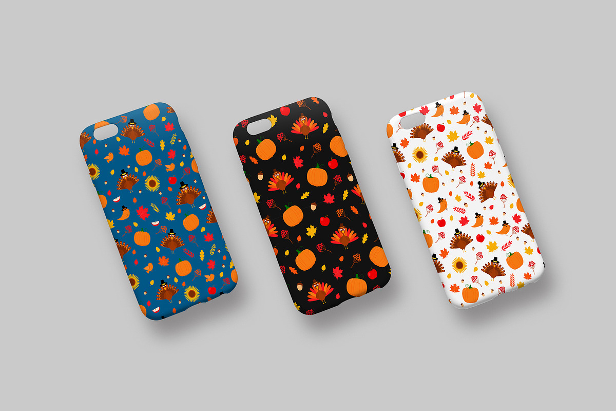 Cute Thanksgiving Seamless Patterns, a Pattern Graphic by LaBelezokaDesign (Photo 2 of 6)