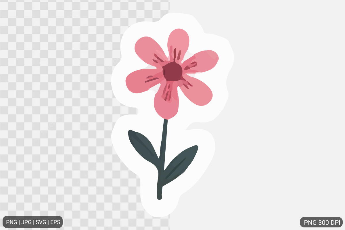 Cute Flower Sticker Design Bundle, an Illustration by Actual Pixel (Photo 3 of 26)