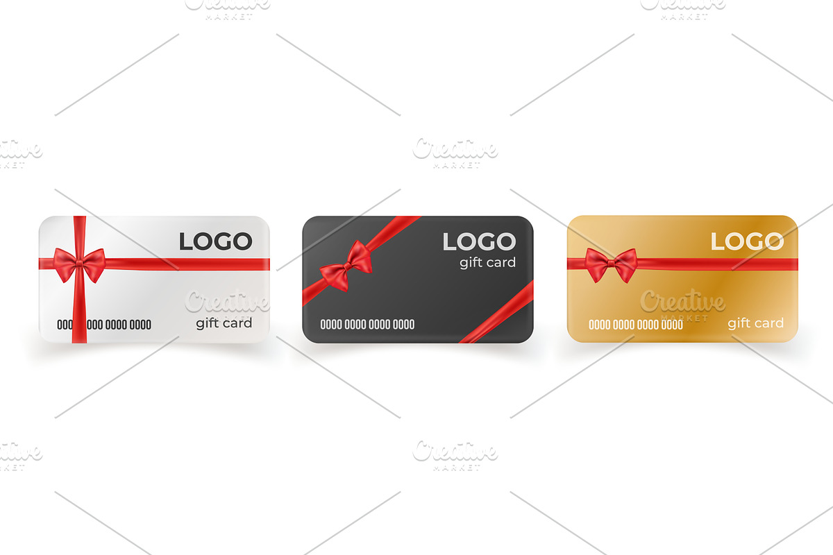 Realistic gift cards. Voucher shop, a Finance Illustration by Stock-Smart-Start