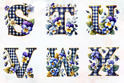 Gingham check Alphabet spring, an Illustration by RobertsArt (Thumbnail 5 of 7)