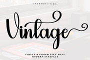Vintage, a Handwritten Font by FreshTypeINK (Thumbnail 1 of 7)