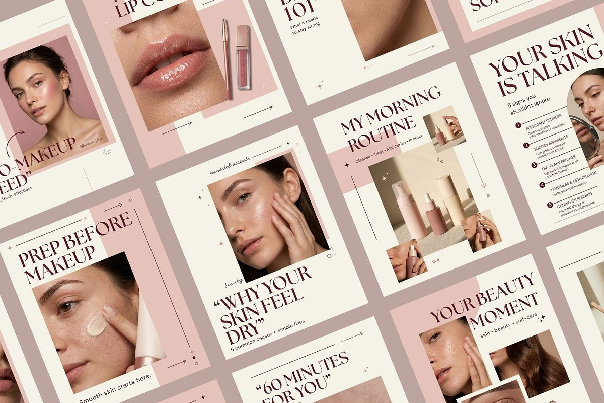 Aesthetic Beauty Instagram Templates, a Social Media Template by Arslan (Photo 1 of 5)