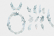 DECO V1 Watercolor Wreaths + Leaves, an Illustration by Wooly Pronto (Thumbnail 6 of 7)
