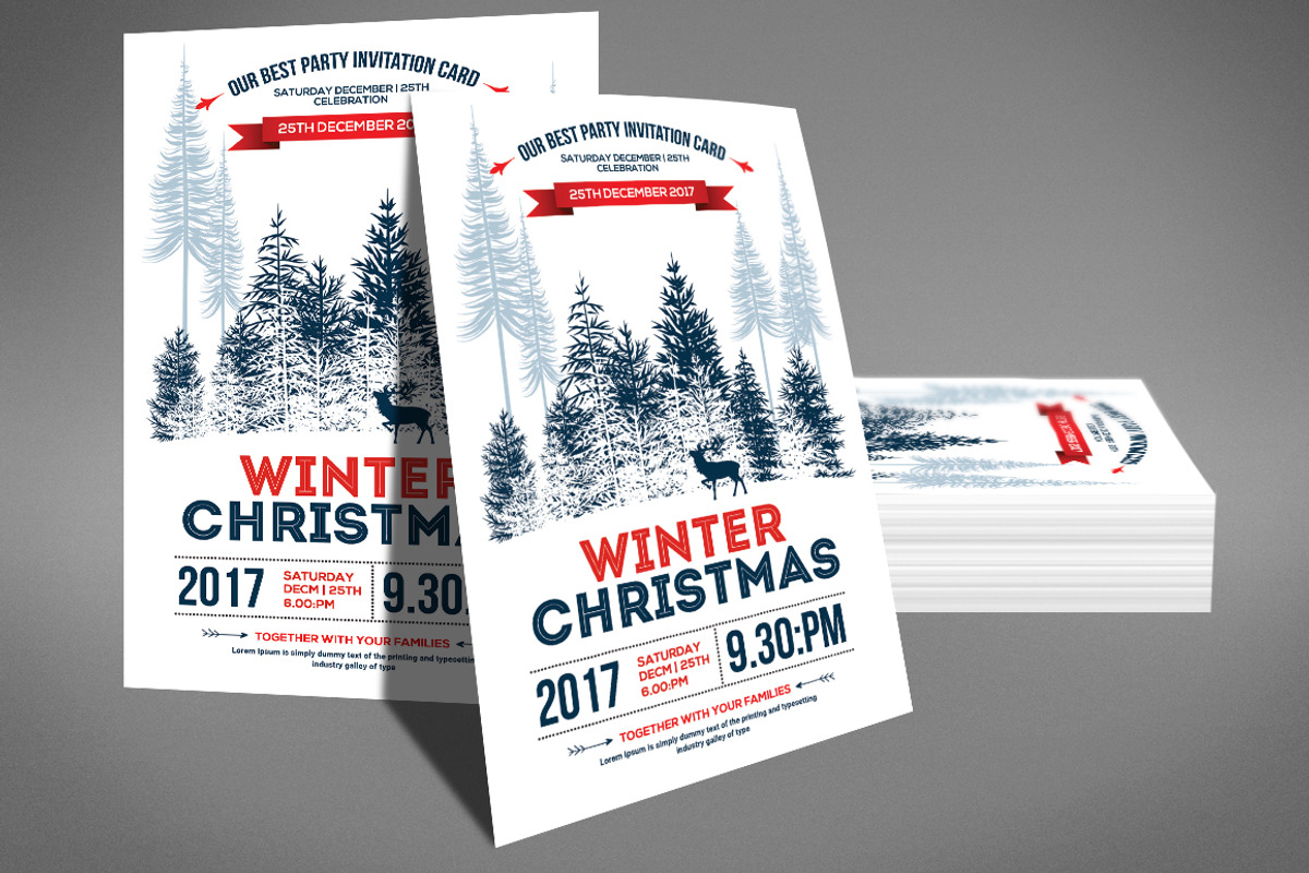 Minimal Christmas Winter Flyer, a Flyer Template by graphicforest (Photo 2 of 4)
