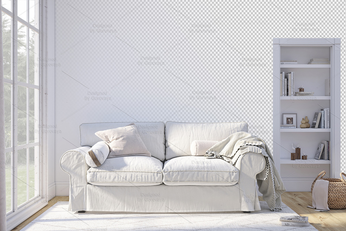 Interior Mockup, Living Room Mockup, a Household Mockup by Designed By Gorovaya (Photo 6 of 9)