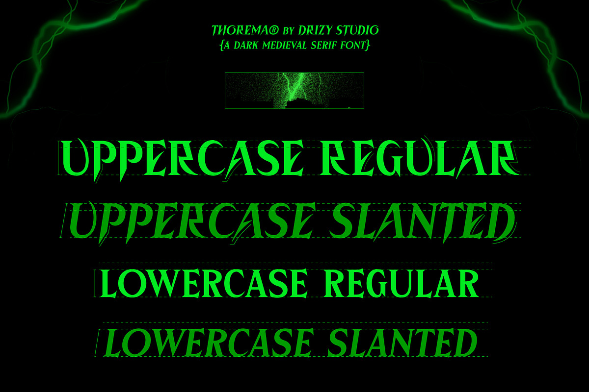 Thorema - Dark Medieval Serif Font, a Serif Font by Drizy (Photo 3 of 10)