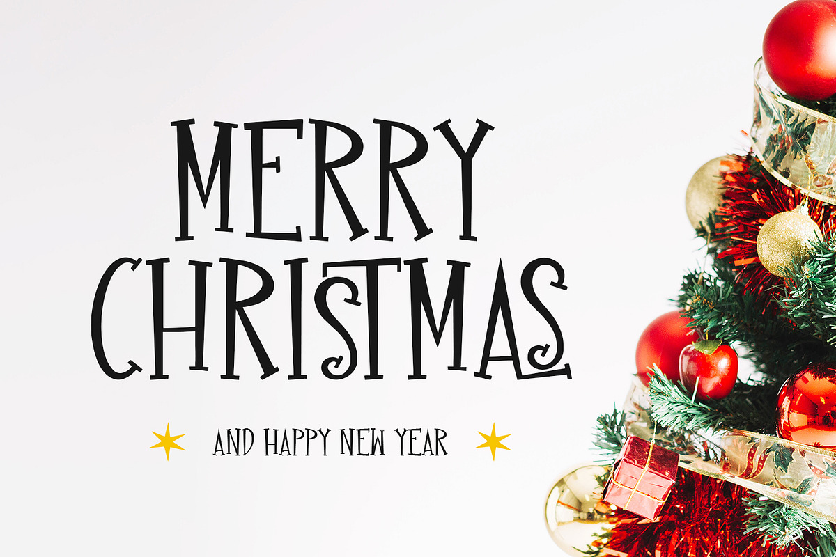 Clechas Christmas Display Font, a Serif Font by Maulana Creative (Photo 5 of 7)